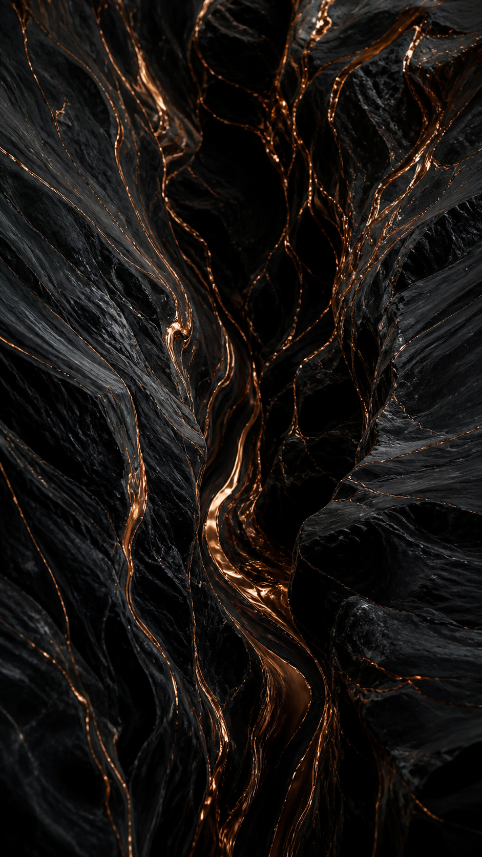 Copper Abyss AMOLED phone wallpaper in high resolution