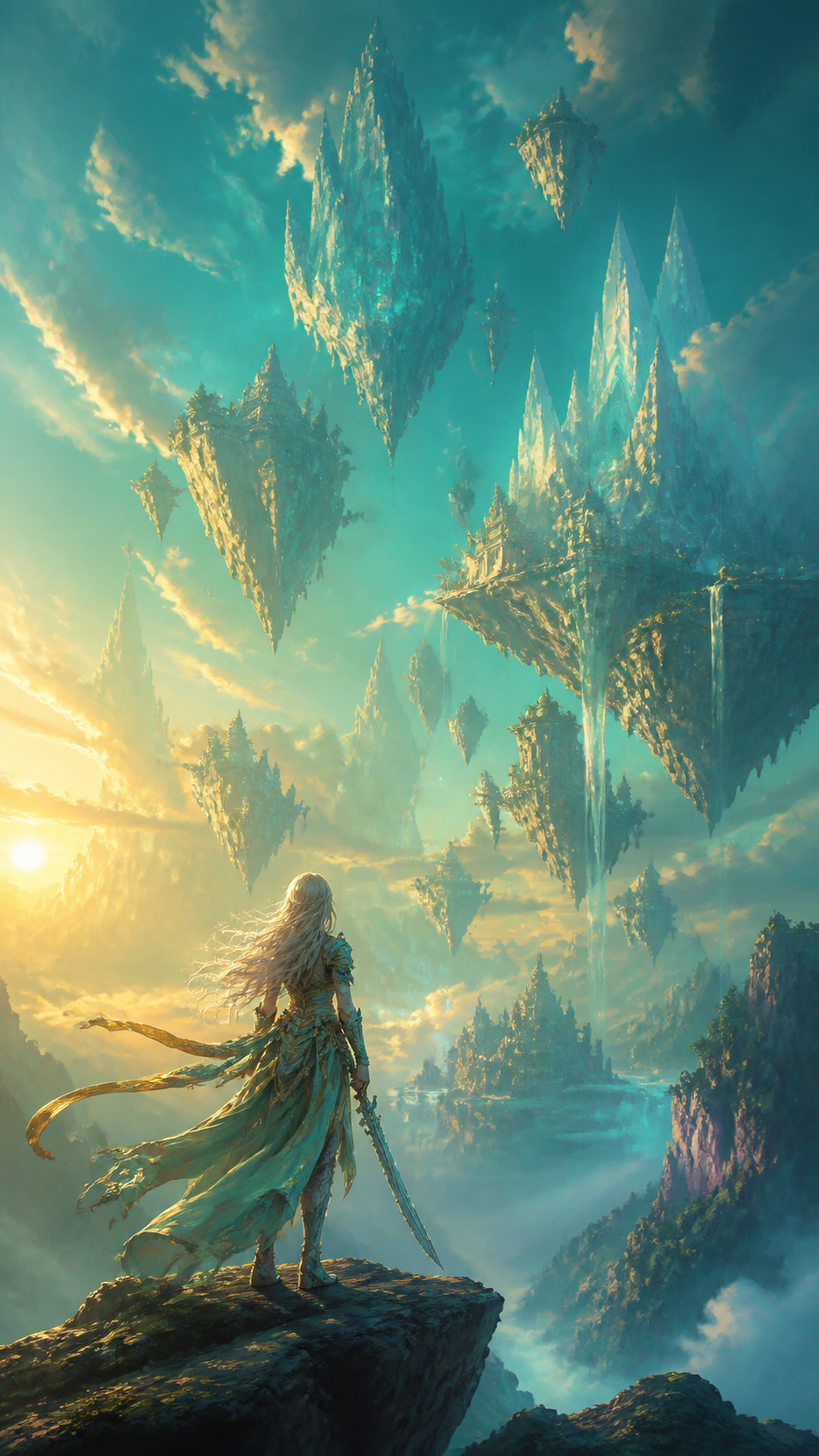 Crystal Realms Anime Handy Wallpaper in hoher Auflösung