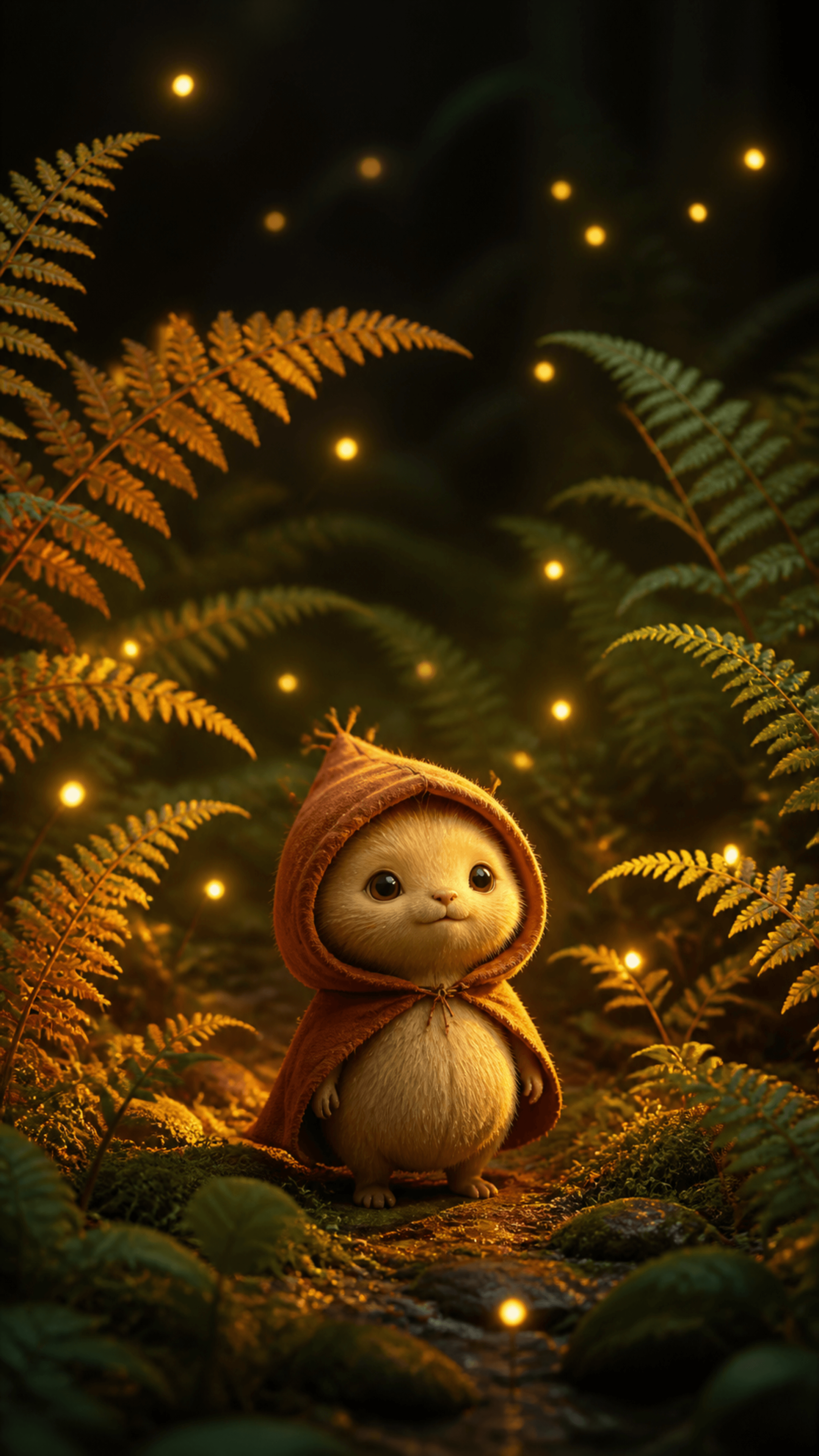 Ember Fern Companion Cute phone wallpaper in high resolution