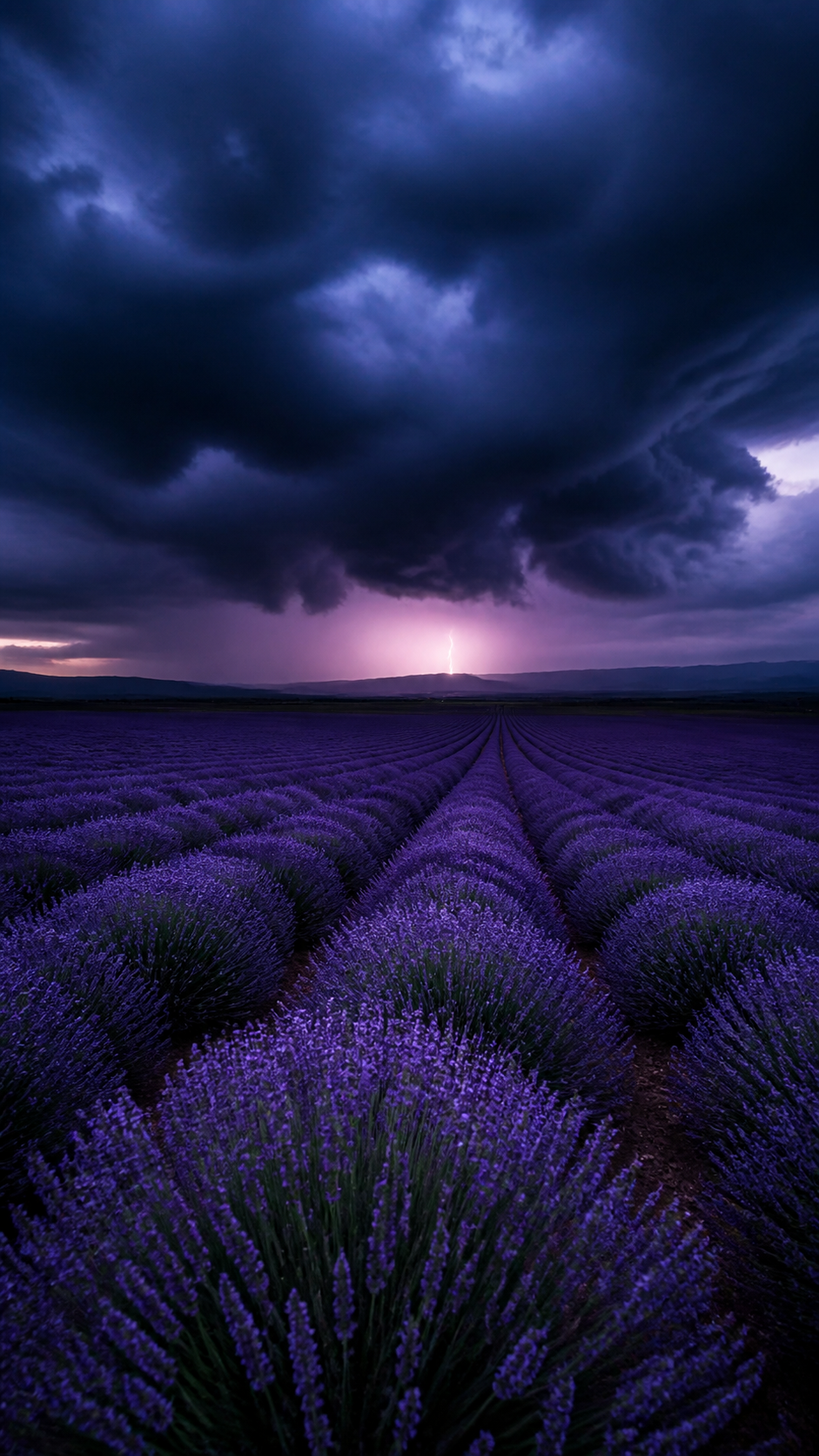 Lavender Storm Nature phone wallpaper in high resolution