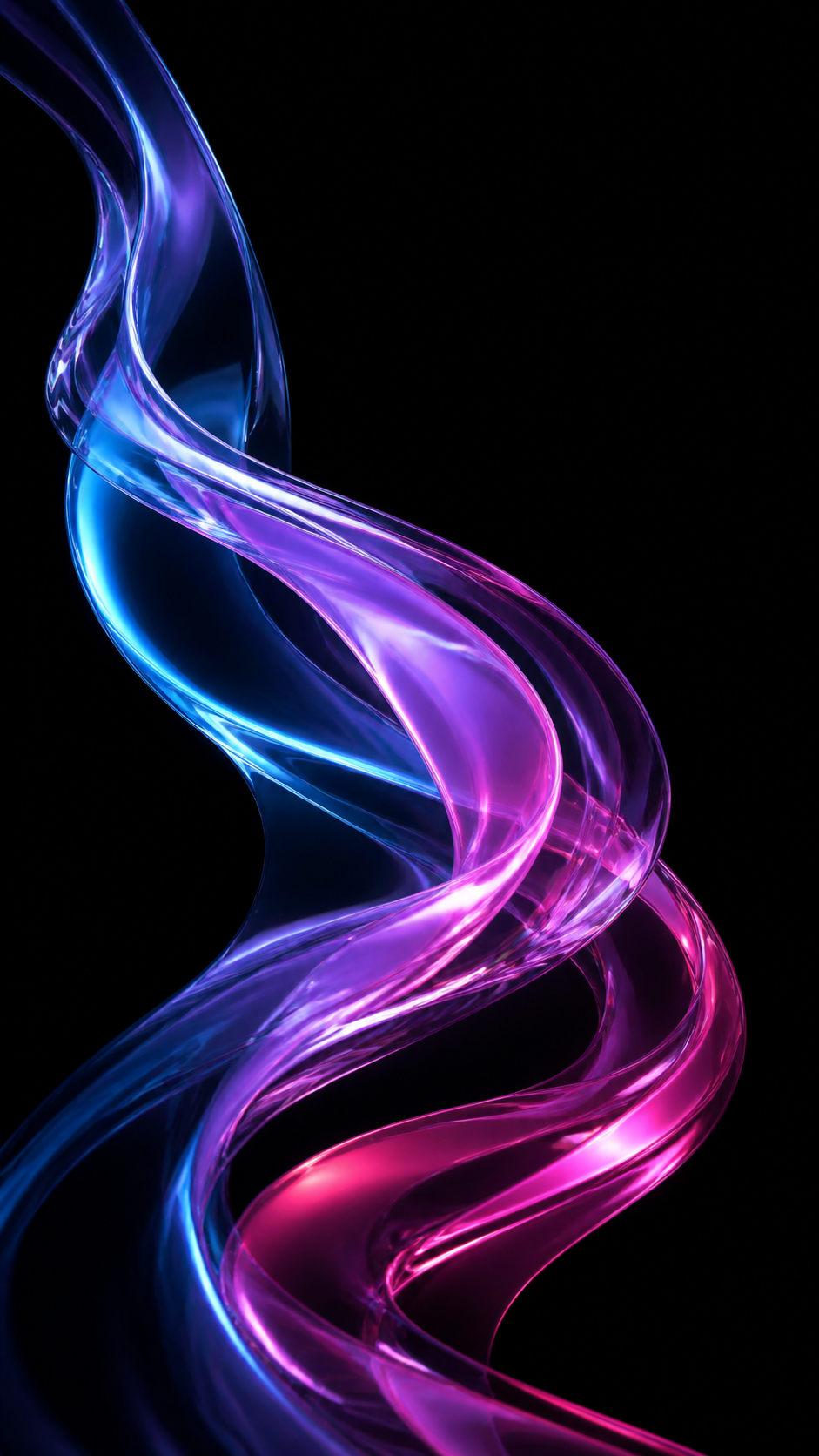 Neon Glass AMOLED Handy Wallpaper in hoher Auflösung